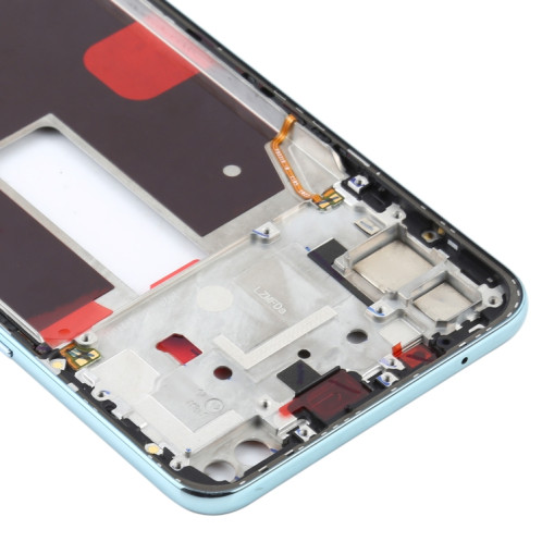 Pour OPPO Reno4 5G PDPM00, PDPT00, CPH2091 Plaque de lunette de cadre LCD pour boîtier avant (Bleu bébé) SH79TT1663-06
