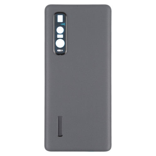 Couverture arrière de la batterie en cuir d'origine pour OPPO Trouver X2 PRO CPH2025 PDEM30 (Noir) SH84BL966-07