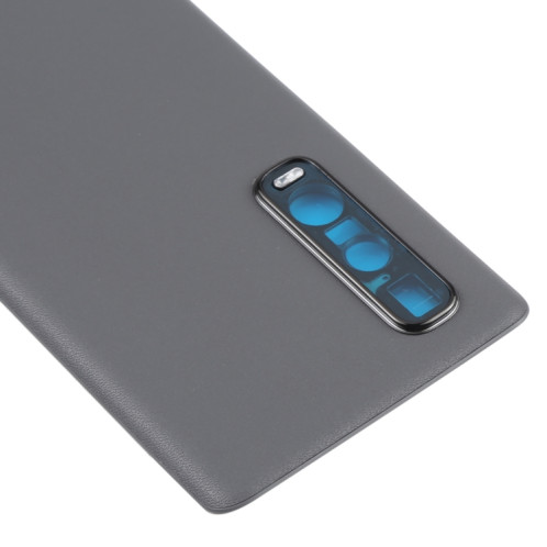 Couverture arrière de la batterie en cuir d'origine pour OPPO Trouver X2 PRO CPH2025 PDEM30 (Noir) SH84BL966-07