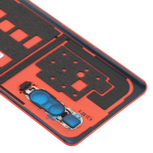 Pour OPPO Find X2 Pro CPH2025 PDEM30 Couverture arrière de la batterie en cuir d'origine (Orange) SH84EL1630-06