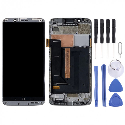 Écran LCD AMOLED d'origine pour ZTE Axon 7 A2017 A2017U A2017G Assemblage complet du numériseur avec cadre (Gris) SH219H430-04