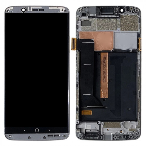 Écran LCD AMOLED d'origine pour ZTE Axon 7 A2017 A2017U A2017G Assemblage complet du numériseur avec cadre (Gris) SH219H430-04