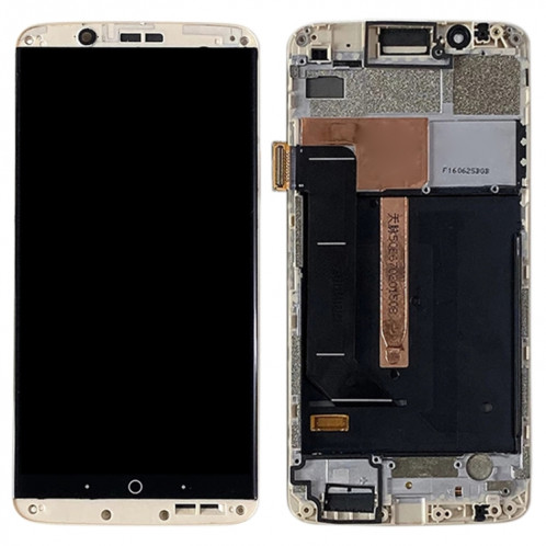Écran LCD AMOLED d'origine pour ZTE Axon 7 A2017 A2017U A2017G Assemblage complet du numériseur avec cadre (Or) SH219J1162-04