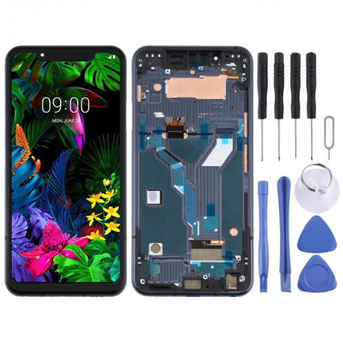 Écran LCD pour LG G8s ThinQ LMG810, LM-G810, LMG810EAW avec numériseur complet avec cadre (noir) SH224B365-06