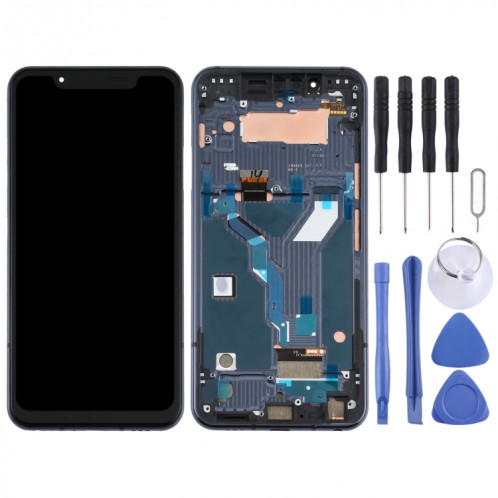 Écran LCD pour LG G8s ThinQ LMG810, LM-G810, LMG810EAW avec numériseur complet avec cadre (noir) SH224B365-06
