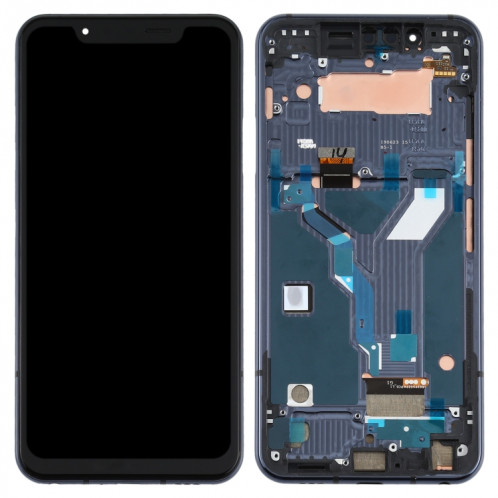 Écran LCD pour LG G8s ThinQ LMG810, LM-G810, LMG810EAW avec numériseur complet avec cadre (noir) SH224B365-06