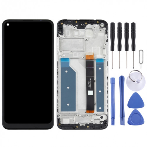 Écran LCD TFT pour LG Q61 Assemblage complet du numériseur avec cadre (Noir) SH231B1823-06