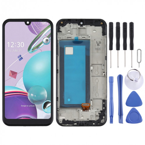 Écran LCD TFT pour LG K31 LM-K300Q, Assemblage complet du numériseur LMK300 avec cadre (Noir) SH233B1306-06