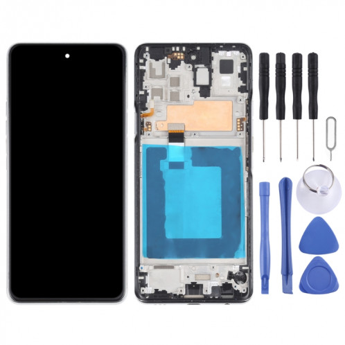 Écran LCD d'origine pour LG Q92 5G Digitizer Assemblage complet avec cadre (Argent) SH235S88-02