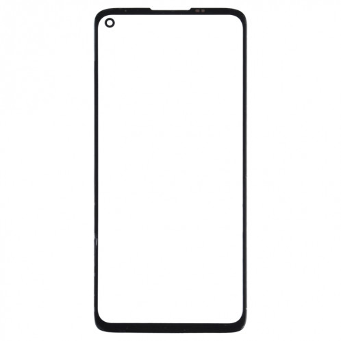 Lentille extérieure en verre de l'écran avant pour Motorola Moto G8 XT2045-1 (noir) SH325B1446-06