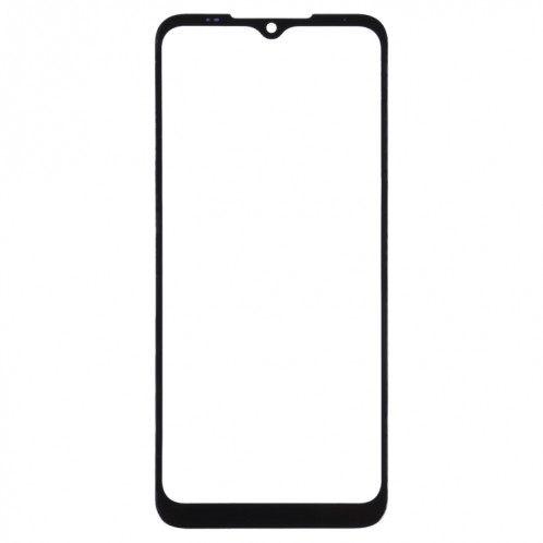 Lentille extérieure en verre de l'écran avant pour Motorola Moto G9 Play / Moto G9 (Inde) (Noir) SH327B1183-06