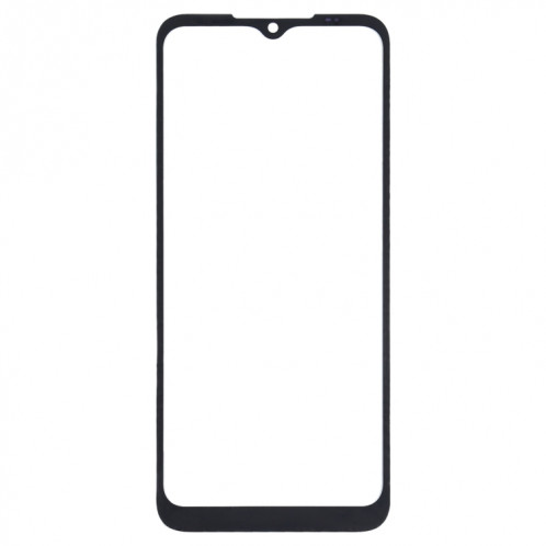 Lentille extérieure en verre de l'écran avant pour Motorola Moto G9 Play / Moto G9 (Inde) (Noir) SH327B1183-06