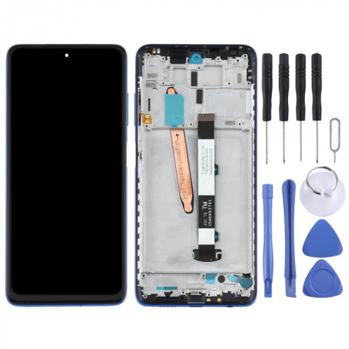 Écran LCD d'origine et numériseur complet avec cadre pour Xiaomi Poco X3 NFC / Poco X3 (bleu) SH384L1152-06