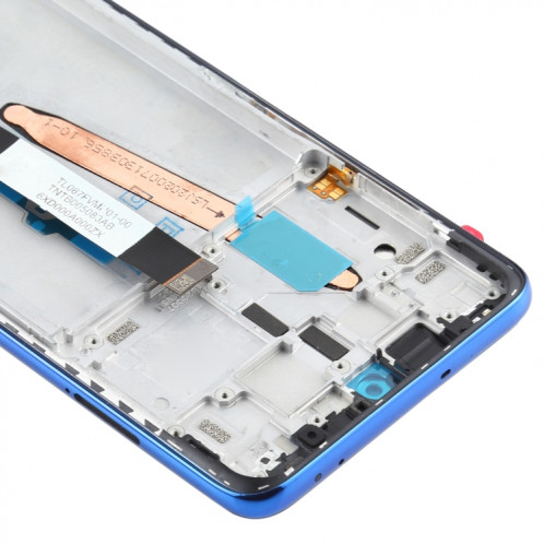 Écran LCD d'origine et numériseur complet avec cadre pour Xiaomi Poco X3 NFC / Poco X3 (bleu) SH384L1152-06