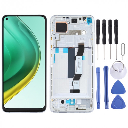 Écran LCD et numériseur complet avec cadre pour Xiaomi Mi 10T Pro 5G / Mi 10T 5G / Redmi K30S M2007J3SC M2007J3SY (Argent) SH386S197-06