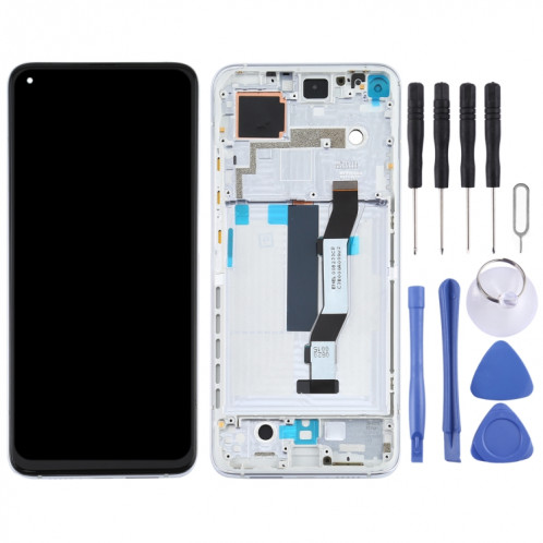 Écran LCD et numériseur complet avec cadre pour Xiaomi Mi 10T Pro 5G / Mi 10T 5G / Redmi K30S M2007J3SC M2007J3SY (Argent) SH386S197-06