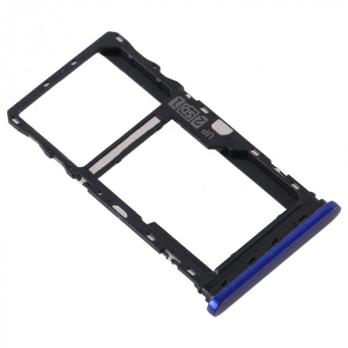 Plateau de la carte SIM + plateau de la carte SIM / plateau de la carte Micro SD pour Motorola Moto G9 Play / Moto G9 (Inde) (bleu) SH411L875-04