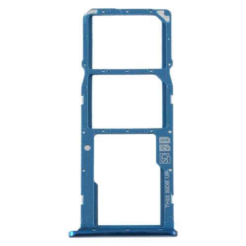 Plateau de carte SIM + plateau de carte SIM + plateau de carte Micro SD pour Motorola Moto E6 Play / XT2029 / XT2029-1 (bleu) SH413L880-04