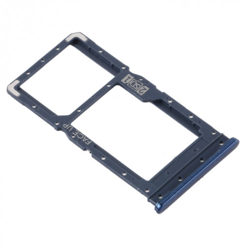 Plateau pour carte SIM + plateau pour carte SIM / plateau pour carte Micro SD pour Motorola Moto G9 Plus XT2087-1 (bleu) SH414L1285-04