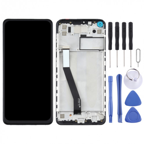Écran LCD et numériseur complet avec cadre pour Xiaomi Redmi Note 9 4G / Redmi 10X 4G (noir) SH415B92-06