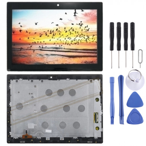 Écran LCD OEM pour Lenovo Miix 320 10ICR Digitizer Assemblage complet avec cadre (Noir) SH1419293-06