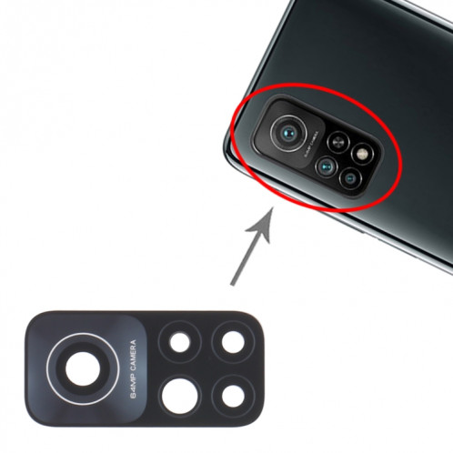 10 PCS Back Camera Lens pour Xiaomi MI 10T 5G / Redmi K30S / M2007J3SC, M2007J3SY SH14541684-04