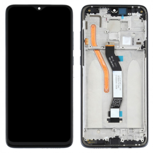 Écran LCD et numériseur complet avec cadre pour Xiaomi Redmi Note 8 Pro (carte SIM unique) (noir) SH458B1579-06