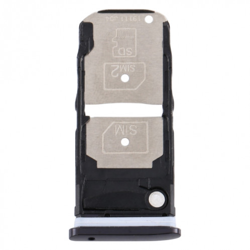 Plateau pour carte SIM + plateau pour carte SIM / plateau pour carte micro SD pour Motorola One Zoom (noir) SH479B1843-04