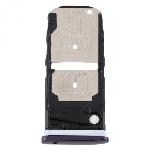 Plateau pour carte SIM + Plateau pour carte SIM / Plateau pour carte Micro SD pour Motorola One Zoom (Violet) SH479P180-04