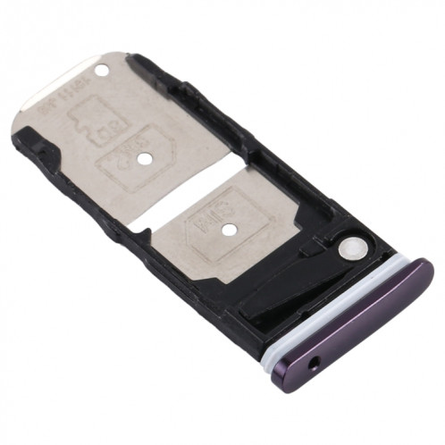 Plateau pour carte SIM + Plateau pour carte SIM / Plateau pour carte Micro SD pour Motorola One Zoom (Violet) SH479P180-04