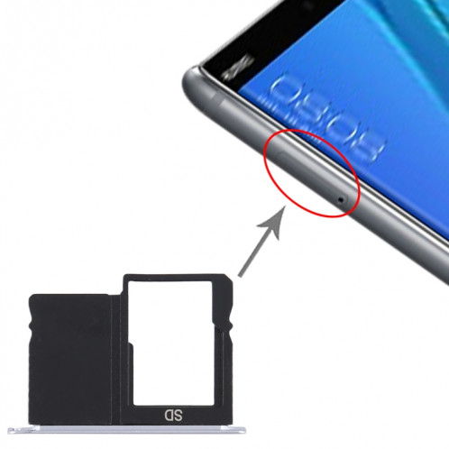 Plateau pour Carte Micro SD pour Huawei MediaPad M5 lite 10.1 (Argent) SH483S1125-04