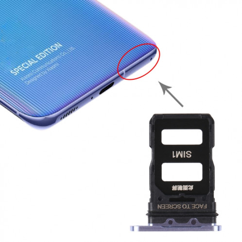Plateau de carte SIM + plateau de carte SIM pour xiaomi mi 11 (violet) SH512P1986-04