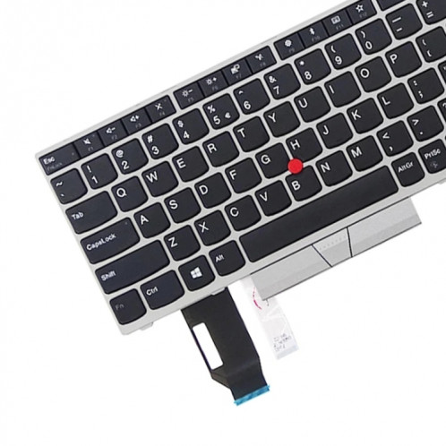 Version américaine Clavier pour Lenovo ThinkPad E580 E585 E590 E595 T590 P53S L580 L590 P52 P72 P53 P73 (Argent) SH711S328-04