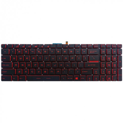 Version américaine Clavier avec rétroéclairage pour MSI GT62 GT72 GE62 GE72 GS60 GS70 GL62 GL72 GP62 GT72S GP72 GL63 GL73 (rouge) SH722R1443-04