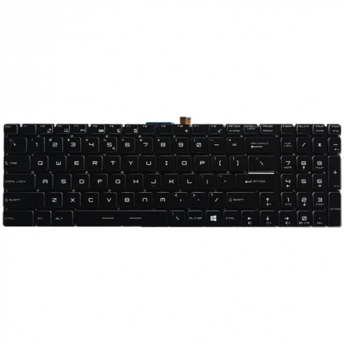 Version américaine Clavier avec rétroéclairage pour MSI GT62 GT72 GE62 GE72 GS60 GS70 GL62 GL72 GP62 GT72S GP72 GL63 GL73 (Blanc) SH722W1183-04