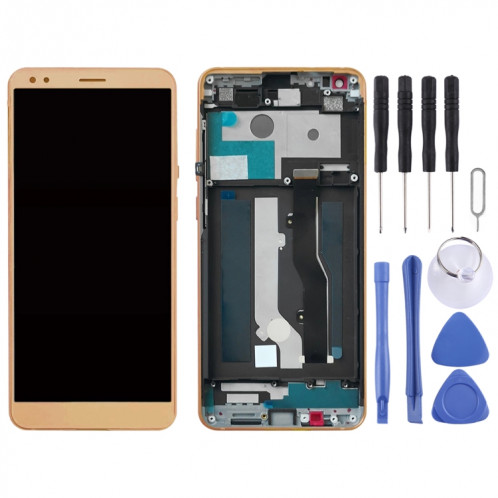 Écran LCD OEM pour ZTE Blade V9 V0900 Assemblage complet du numériseur avec cadre (or) SH741J601-04