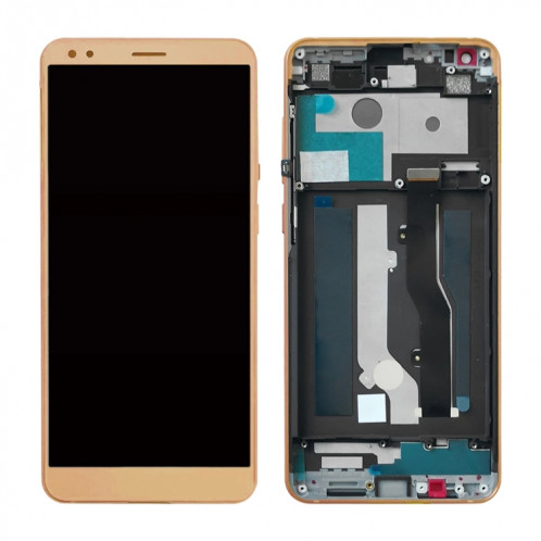 Écran LCD OEM pour ZTE Blade V9 V0900 Assemblage complet du numériseur avec cadre (or) SH741J601-04