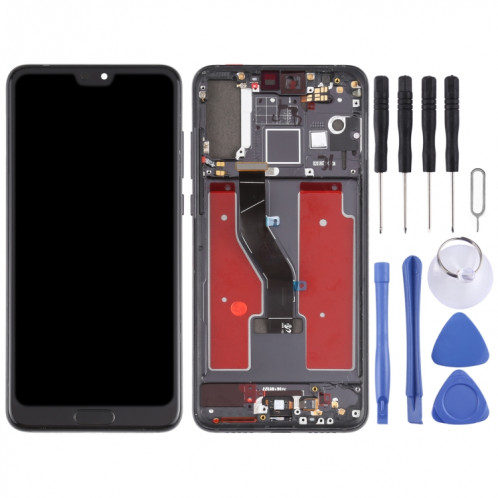 Écran LCD et numériseur Assemblage complet avec cadre pour Huawei P20 Pro (Noir) SH832B320-07