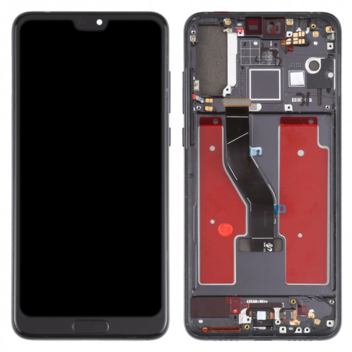 Écran LCD et numériseur Assemblage complet avec cadre pour Huawei P20 Pro (Noir) SH832B320-07