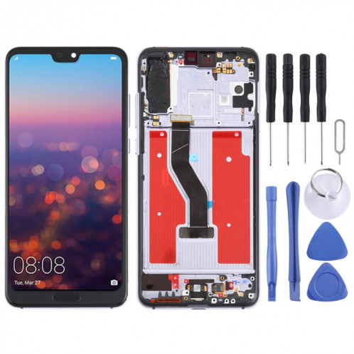 Écran LCD et numériseur Assemblage complet avec cadre pour Huawei P20 Pro (Twilight) SH32JS1814-07
