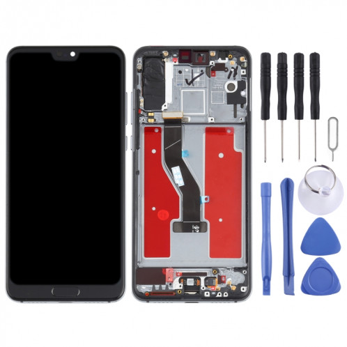 Écran LCD et numériseur Assemblage complet avec cadre pour Huawei P20 Pro (Bleu) SH832L1638-07