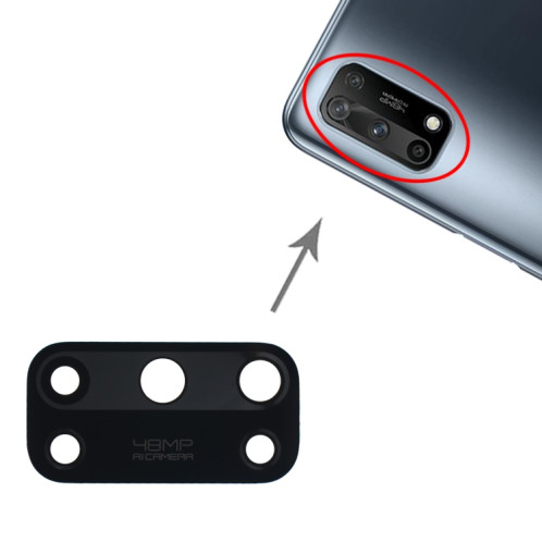 Pour OPPO K7x PEAM00 10pcs objectif de caméra arrière SH18611390-04