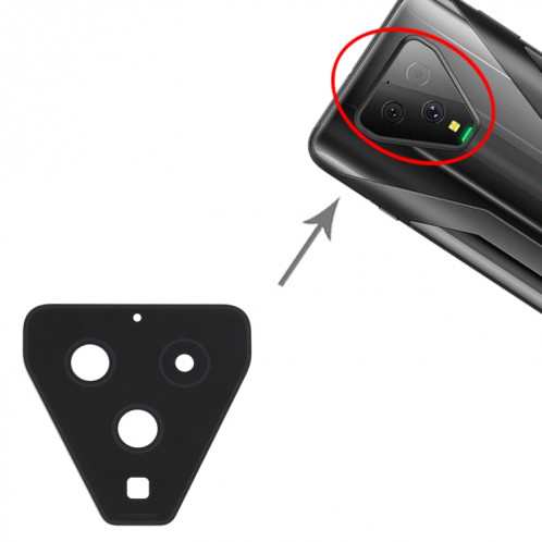 10 PCS Back Camera Lens pour Xiaomi Noir Shark 3 Kle-H0 Kle-A0 SH1864927-04
