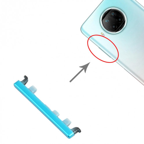 Bouton de contrôle du volume pour Xiaomi Redmi Note 9 Pro 5G M2007J17C (Bleu) SH899L118-04