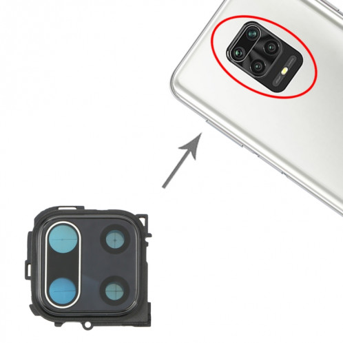 Couverture de la lentille de la caméra pour Xiaomi Redmi Note 9S / Redmi Note 9 Pro Max M2003J6A1G M2003J6B1I SH1901139-04