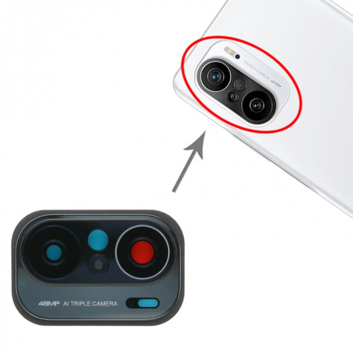 Cache de l'objectif de la caméra pour Xiaomi Redmi K40 (48MP) M2012K11AC (Noir) SH907B1601-04