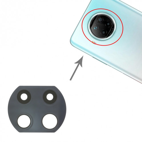 10 PCS Back Camera Lens pour Xiaomi Redmi Note 9 PRO 5G M2007J17C SH19081987-04