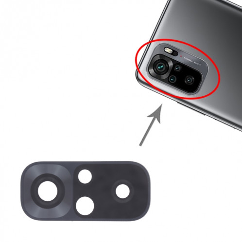 10 PCS BACK CAMERA LENTILLE POUR XIAOMI REDMI NOTE 10 4G M2101K7AI M2101K7AG (Noir) SH919B1650-05
