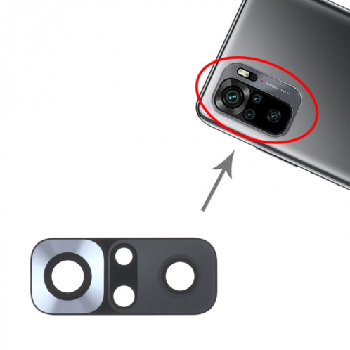 10 PCS Back Camera Lens pour Xiaomi Redmi Note 10 M2101K7AI M2101K7AG SH19191761-04