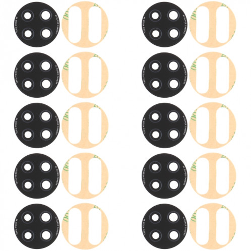 10 PCS Back Camera Lens pour Xiaomi Redmi Note 9 5G M2007J22C SH19211506-04